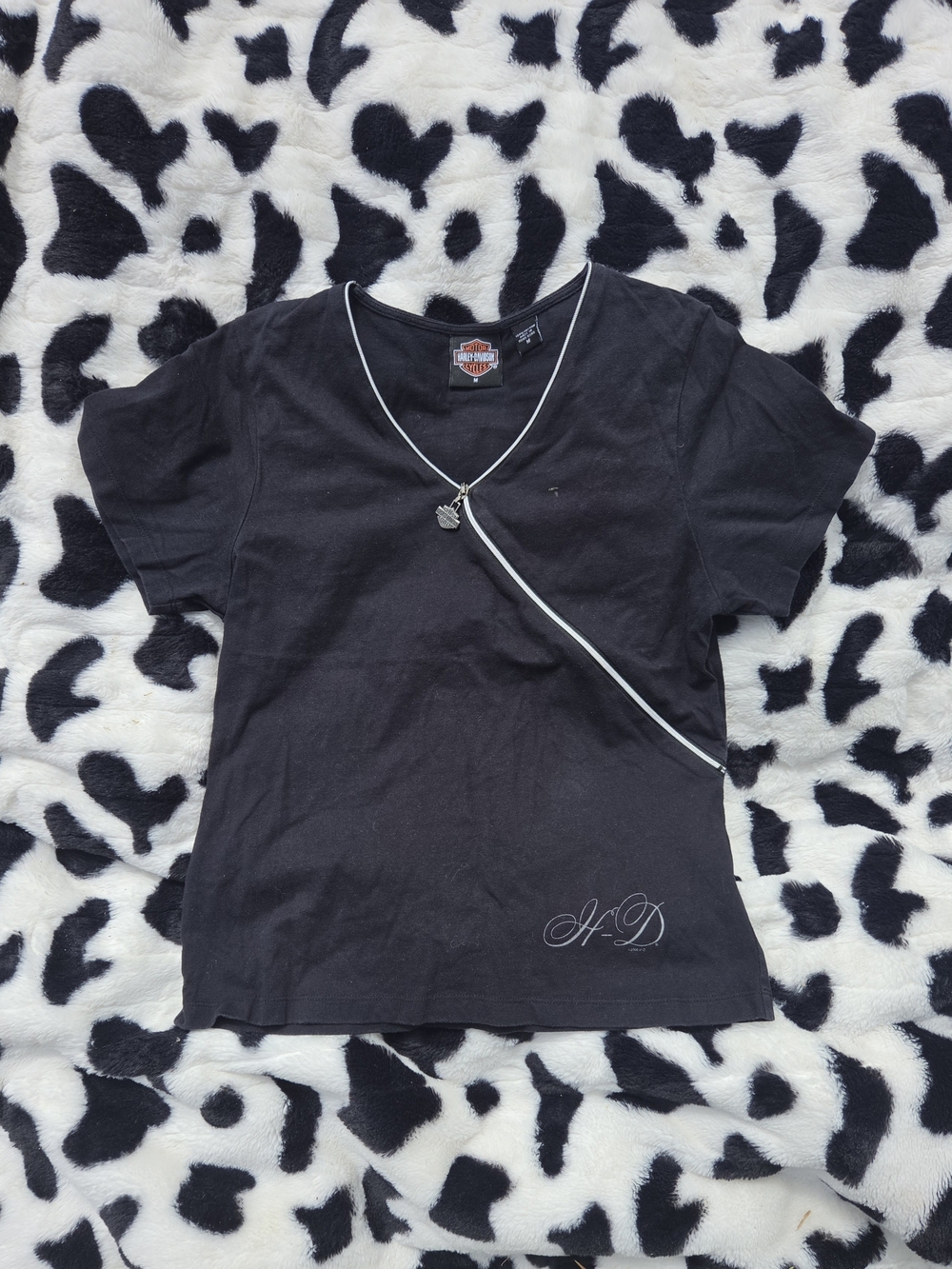 Y2k Harley-Davidson Asymmetrical Zip Top - Medium - Renegade Alexandria LA